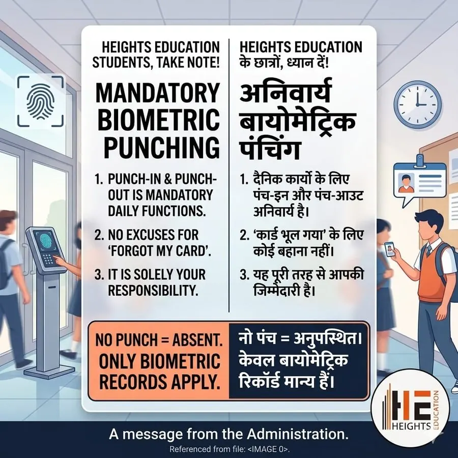 Mandatory biometric punching notice